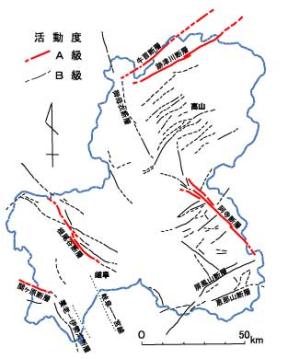 岐阜県活断層図