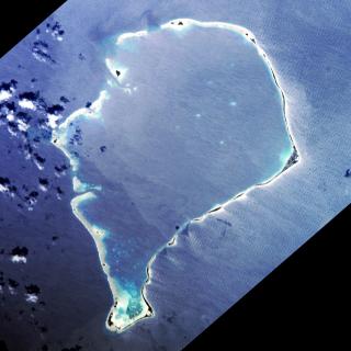 トゥヴァルのフナフティ環礁。